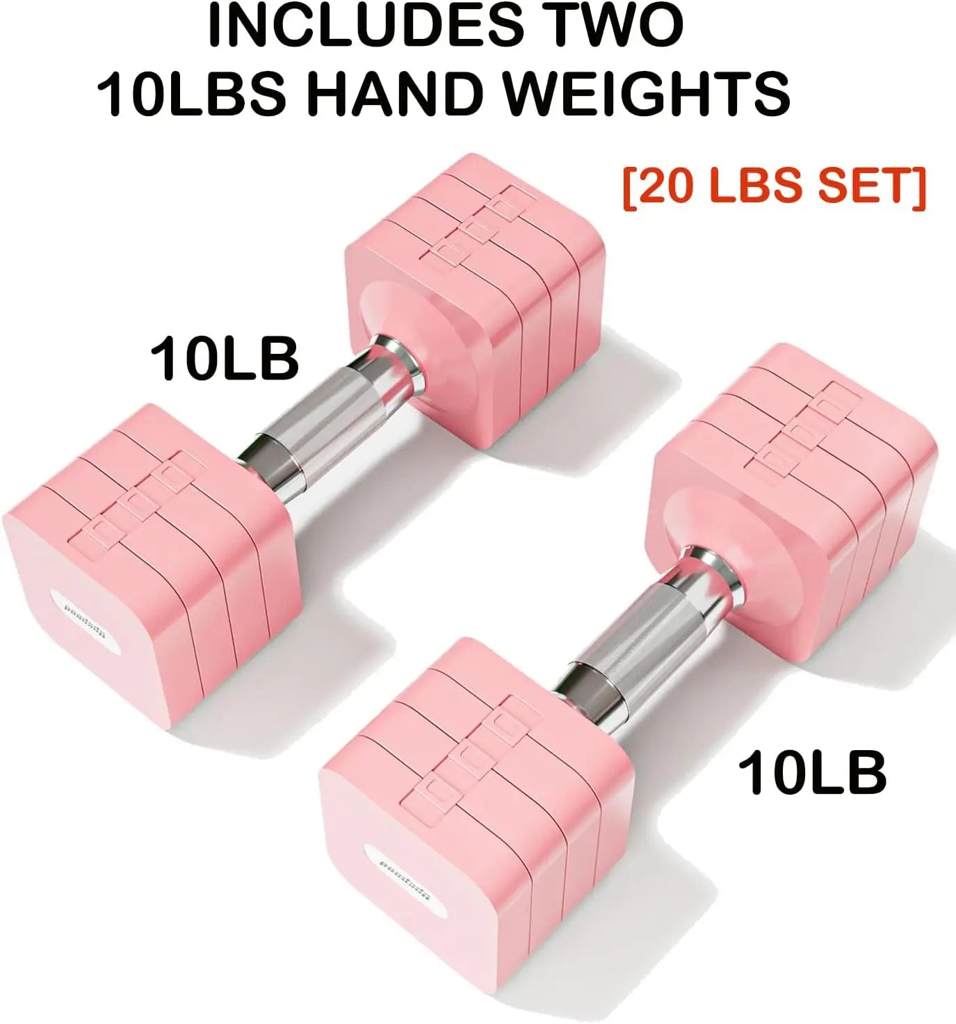 Adjustable Dumbbell Set 15-50LB Free Weights for Home Gym Workout Strength Training Men Women