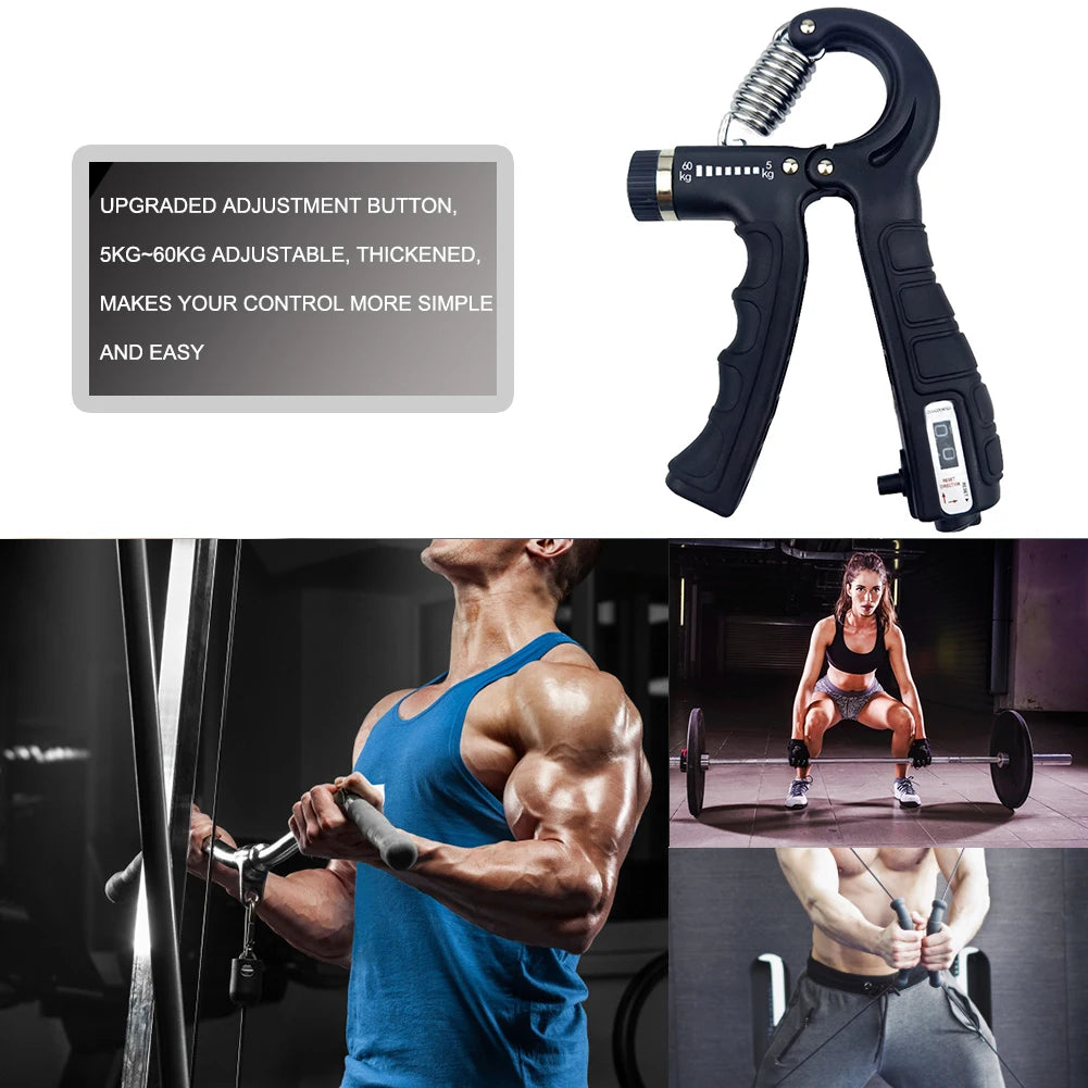 Countable Hand Grip Portable Hand Exerciser Grip 5-60Kg Adjustable Gym Equipment Wrist Training Wrist Rehabilitation Developer
